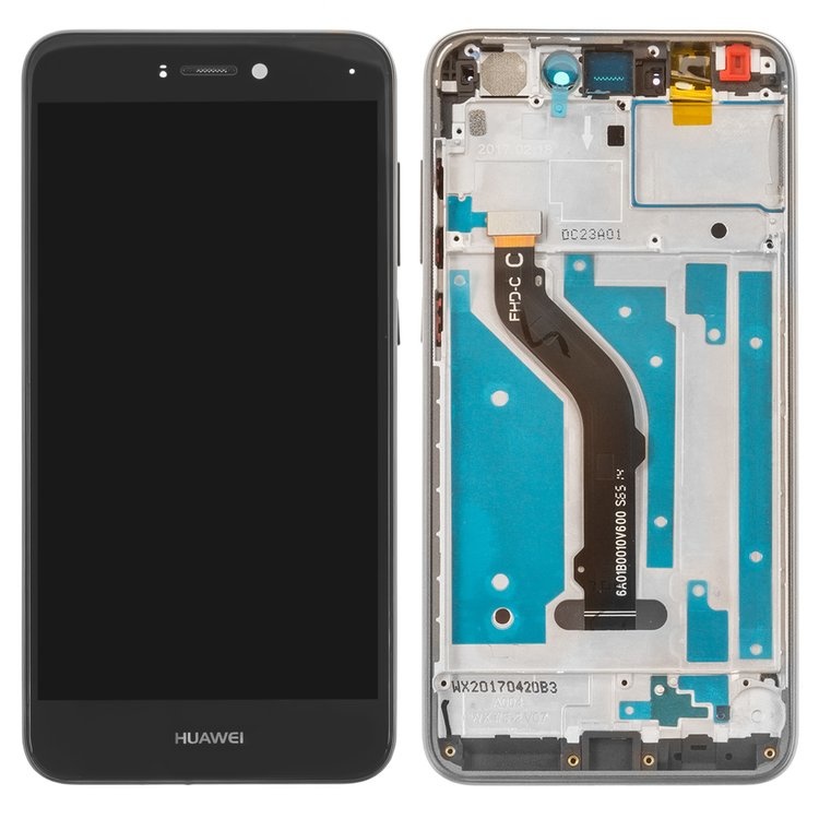 

Дисплей для Huawei P8 Lite (2017), P9 Lite (2017), Honor 8 Lite, GR3 (2017) (PRA-LA1, PRA-LX2, PRA-LX1, PRA-LX3) с сенсором и рамкой черный original PRC