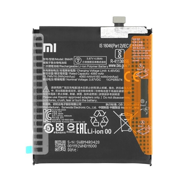 

Аккумулятор для Xiaomi BM4R, Mi 10 Lite 4160mAh Оригинал оригинал