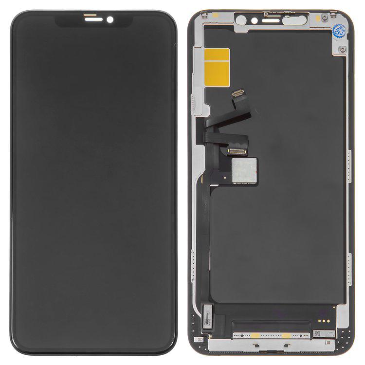 

Дисплей для iPhone 11 Pro Max, чорний, із сенсорним екраном, з рамкою, HC