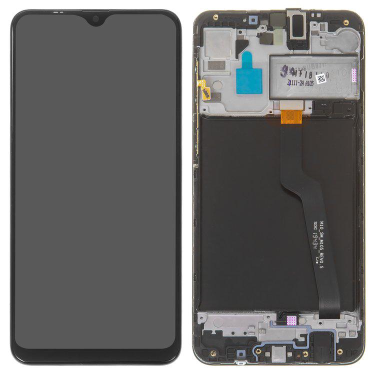 

Дисплей для Samsung A105 Galaxy A10, чорний, із сенсорним екраном, з рамкою, Original (PRC)