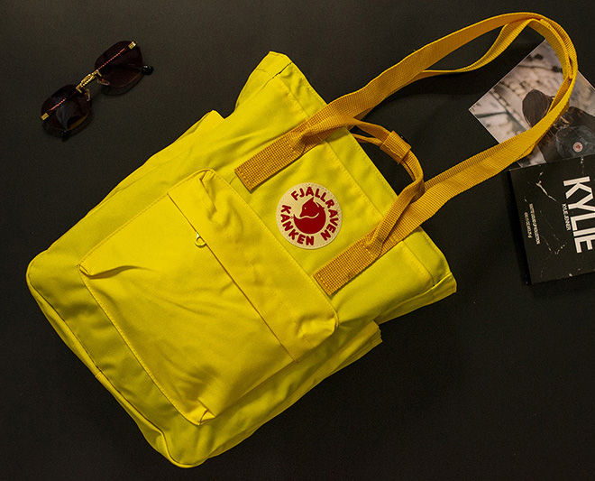 

Сумка-рюкзак Fjallraven Kanken усиленные ручки цвет желтый 14л (23710-14LYEL)