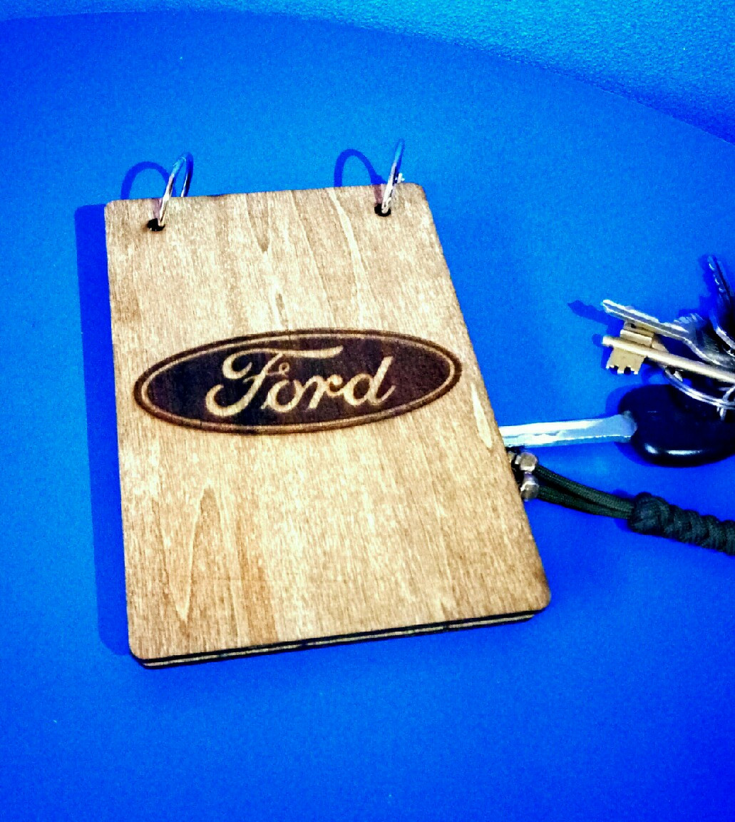 

Блокнот из дерева А6 Ford, Форд (на кольцах)