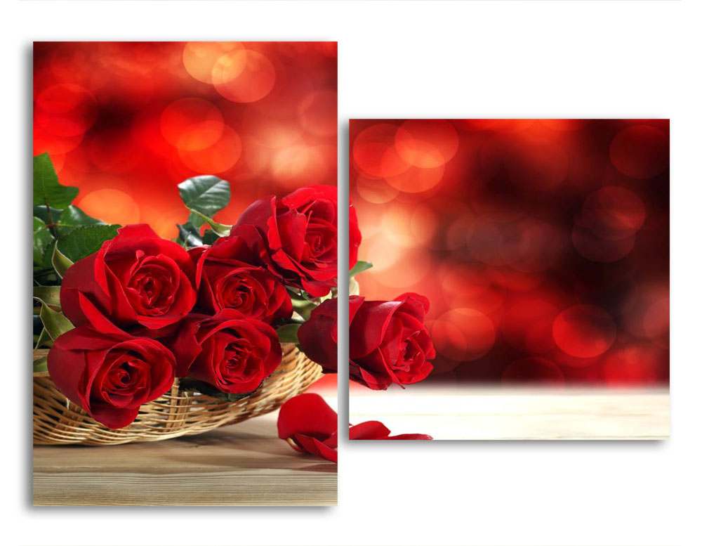 

Модульная картина LaPrint Красные розы 100х73 см