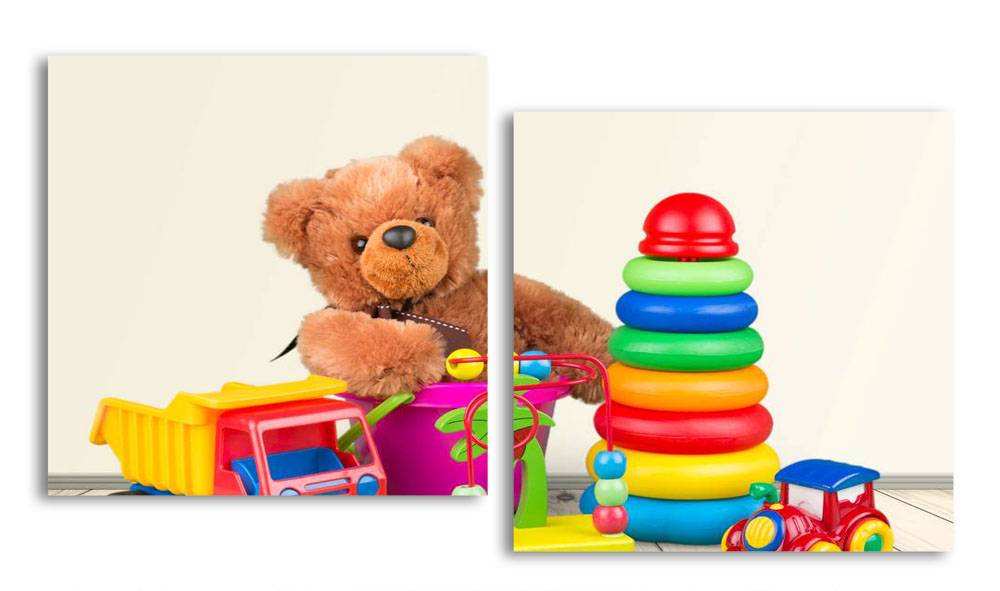 

Модульная картина LaPrint Мягкие игрушки 100х54 см