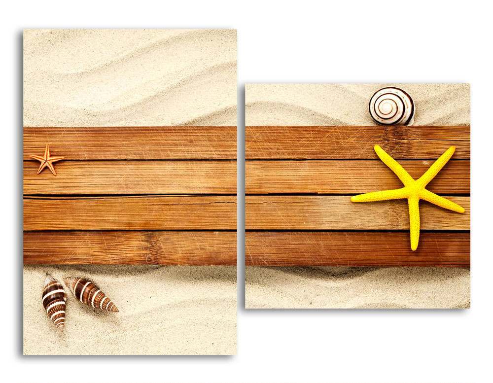 

Модульная картина LaPrint Ракушки на песке 100х73 см