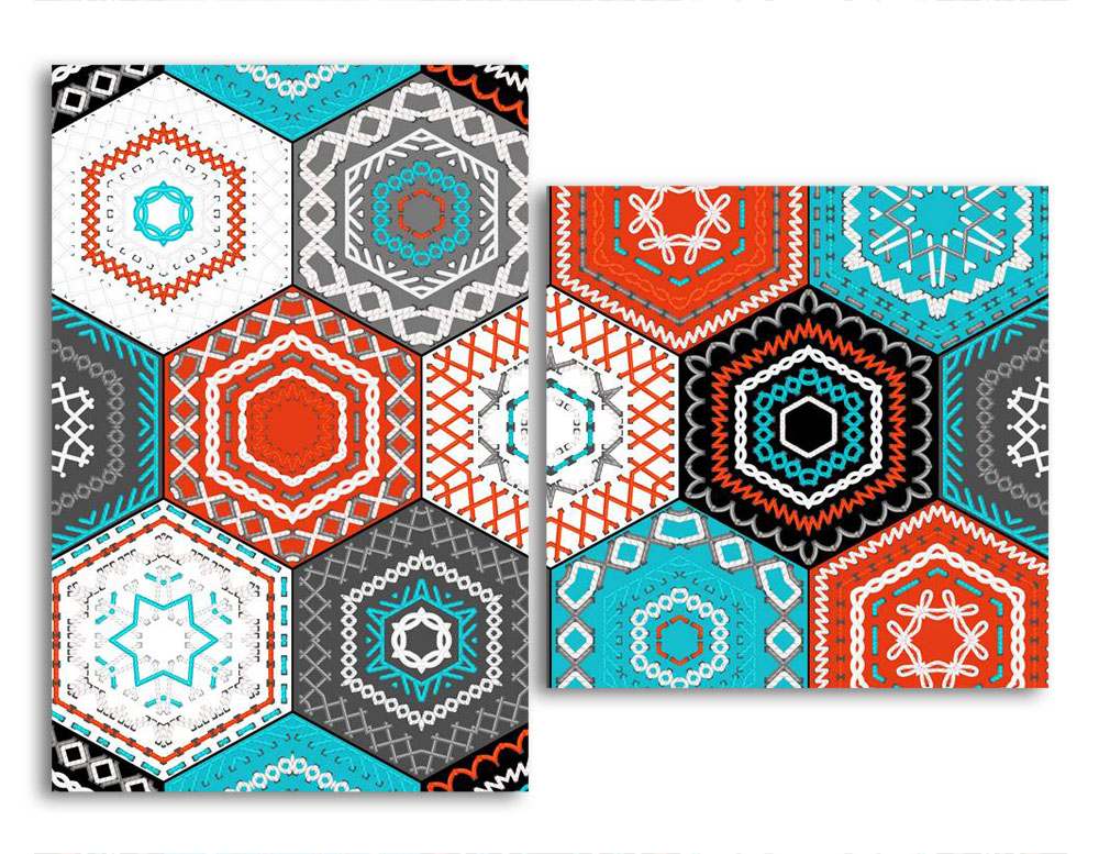 

Модульная картина LaPrint Узоры 100х73 см
