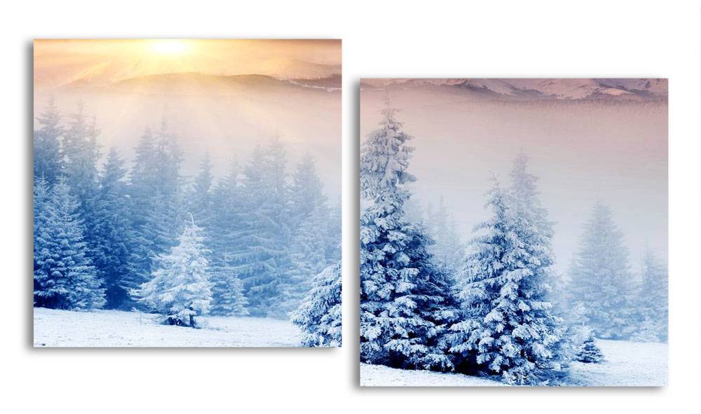 

Модульная картина LaPrint Зимний закат 100х54 см