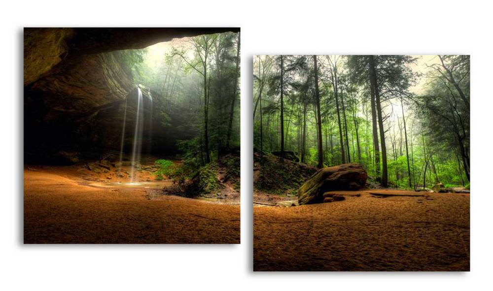 

Модульная картина LaPrint Водопад в лесу 100х54 см