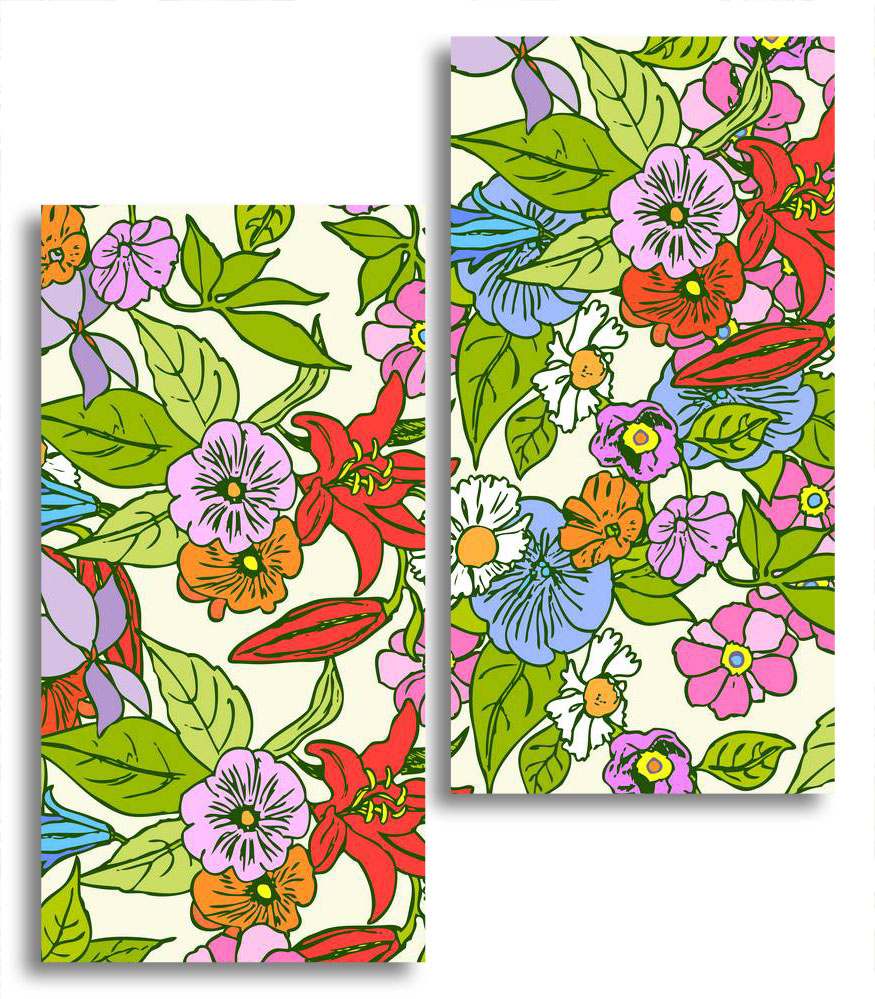 

Модульная картина LaPrint Полевые цветы 100х116 см