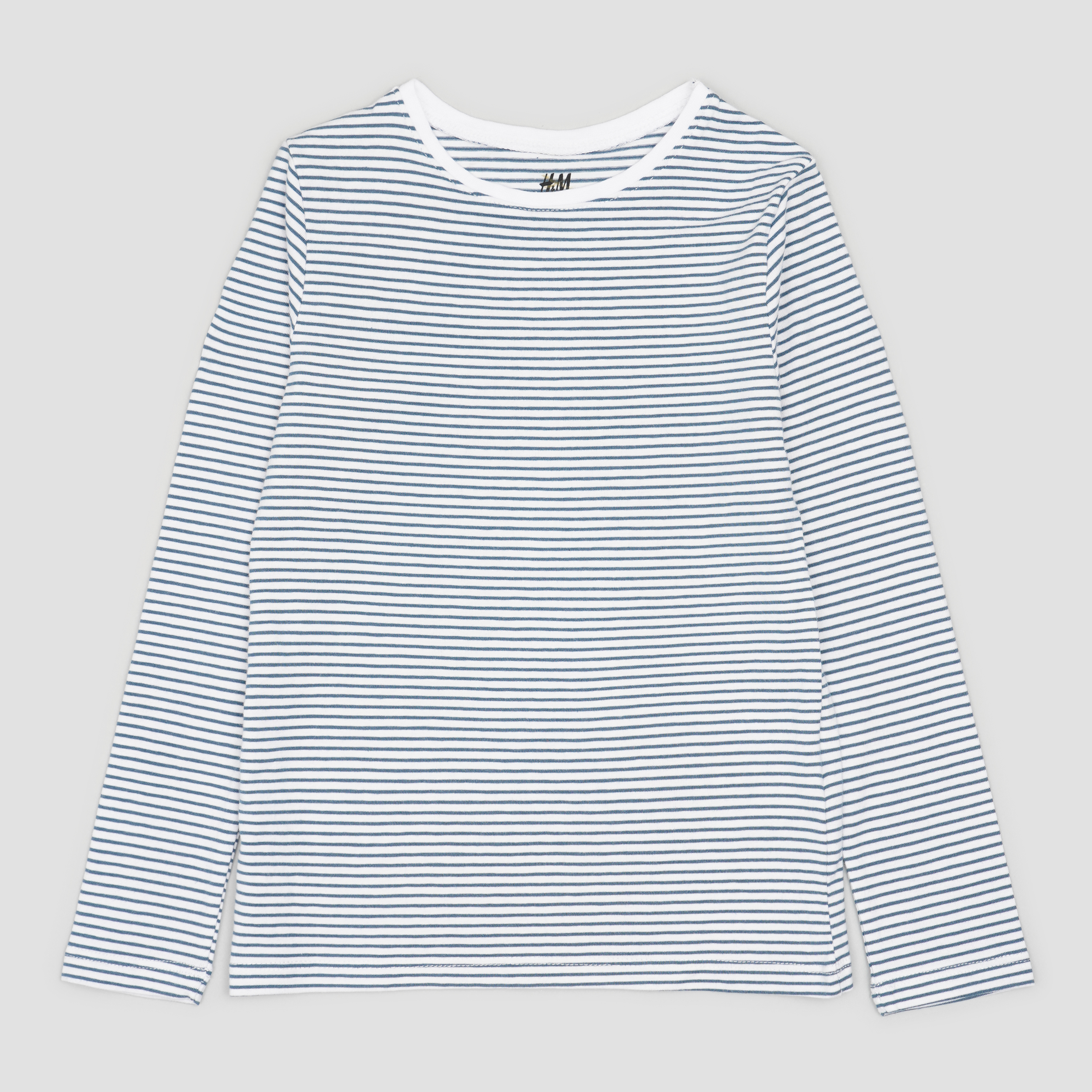 

Футболка с длинными рукавами H&M 2406-6781572 110-116 см Бело-Зеленый/Полоска
