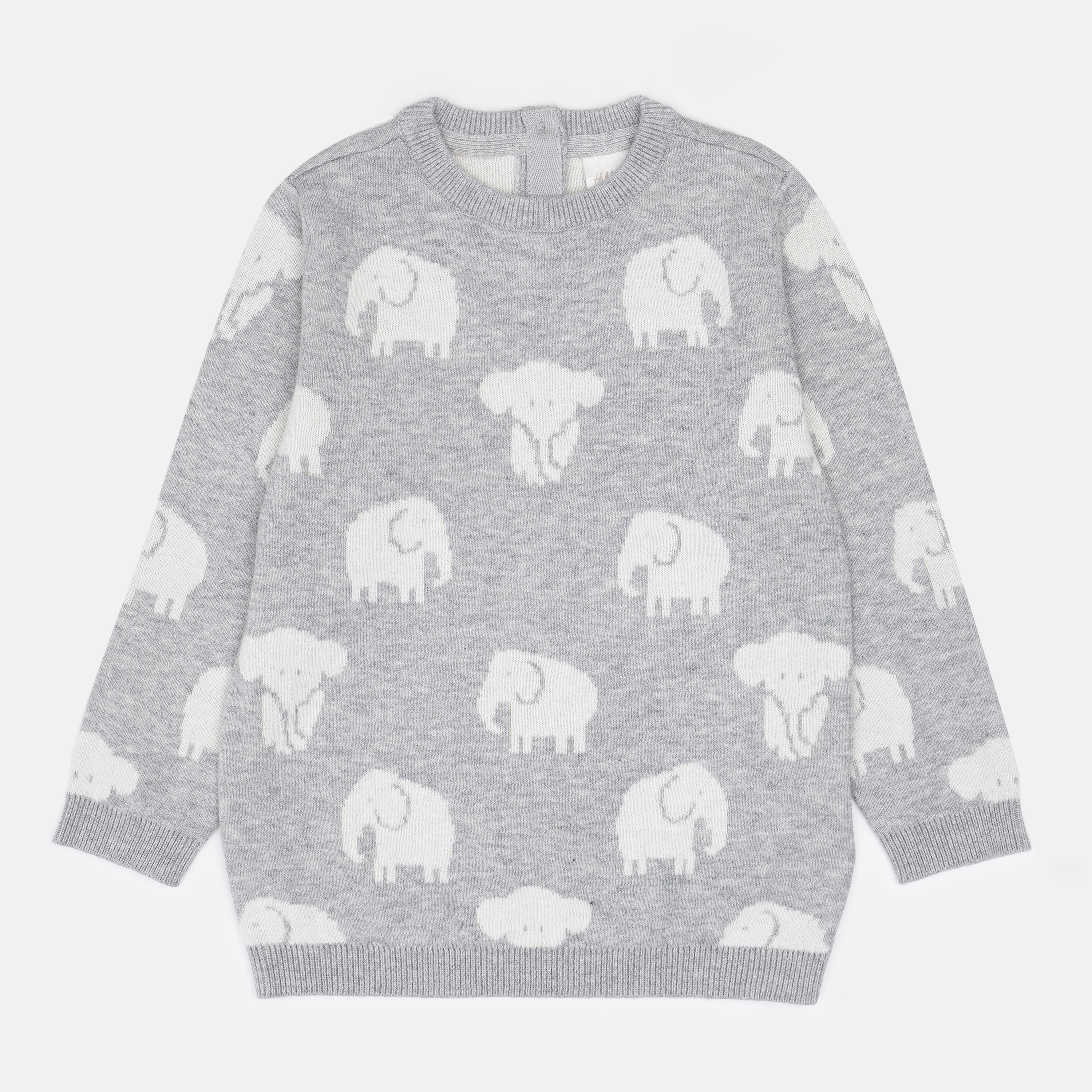 

Джемпер H&M 2406-93566723 86 см Серый/Слоники