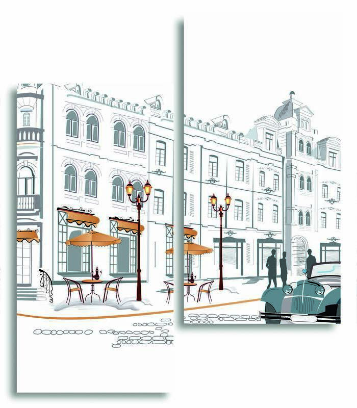 

Модульная картина LaPrint Улица 100х116 см