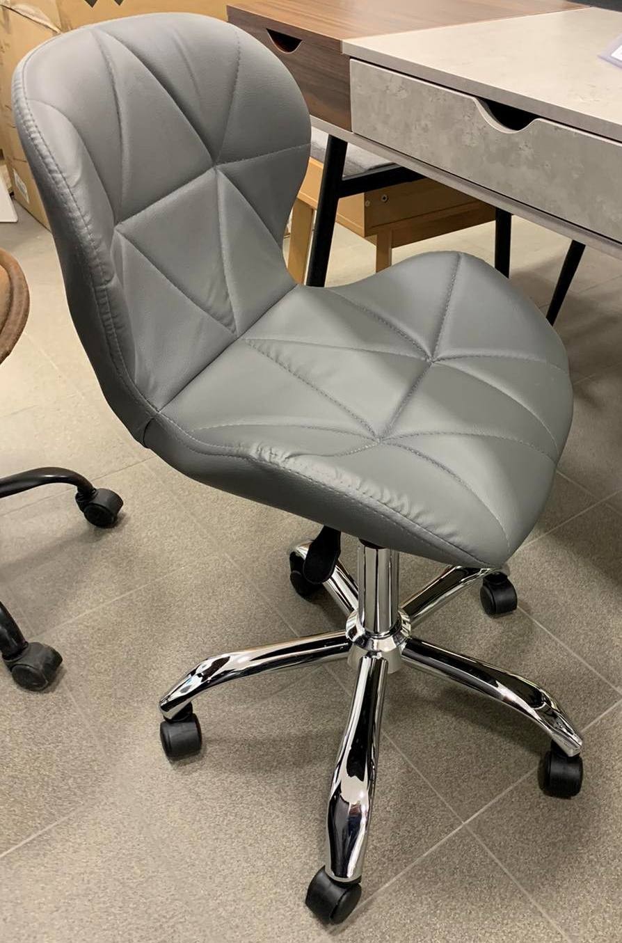 

Кресло на колесиках Стар Нью Пневматика Экокожа 67-80х47х37 см Серый (stnewgr)