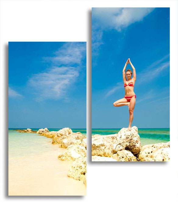 

Модульная картина LaPrint Девушка на пляже 100х116 см