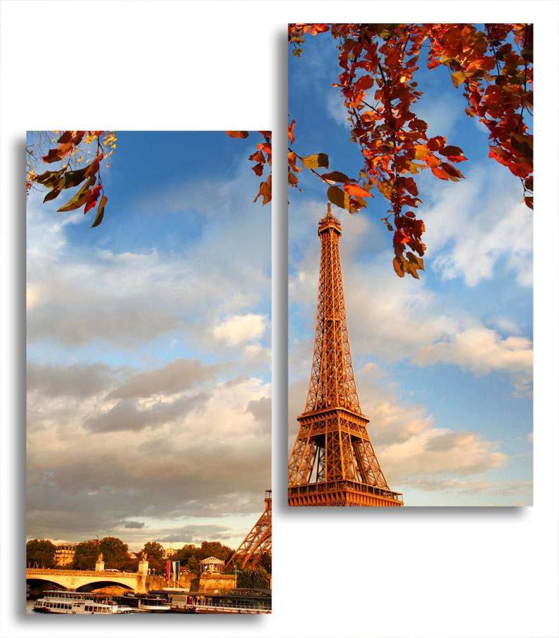

Модульная картина LaPrint Осень в Париже 100х116 см