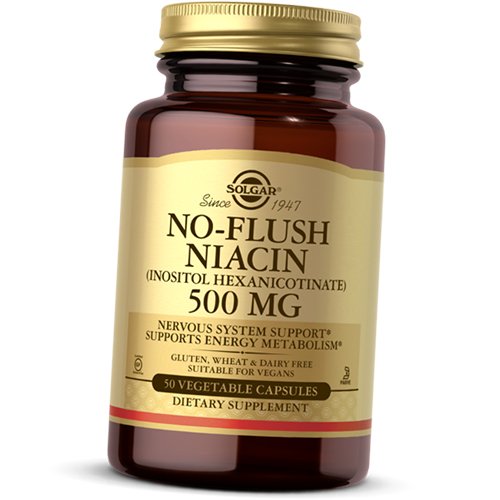 

Ниацин не вызывающий покраснений, No-Flush Niacin 500, Solgar 50вегкапс (36313192)
