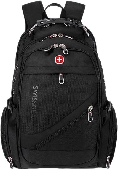 

Школьный Рюкзак Swissgear прочный ортопедический ультрапрочный Свисгир туристический 35л Черным 8810