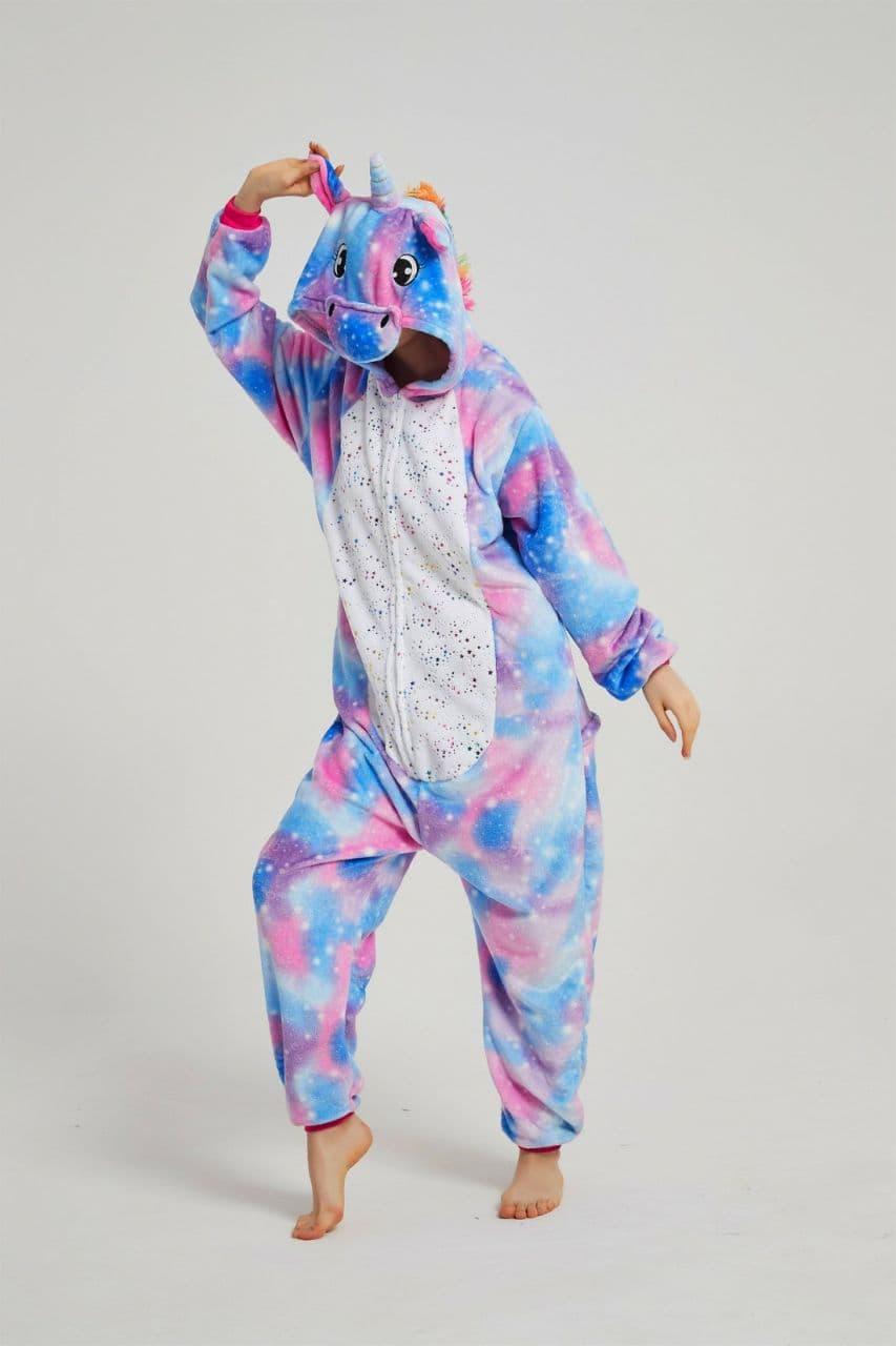 

Пижама кигуруми единорог со звездами Синий  MNC kcr0190, Пижама кигуруми единорог со звездами Синий S MNC kcr0190