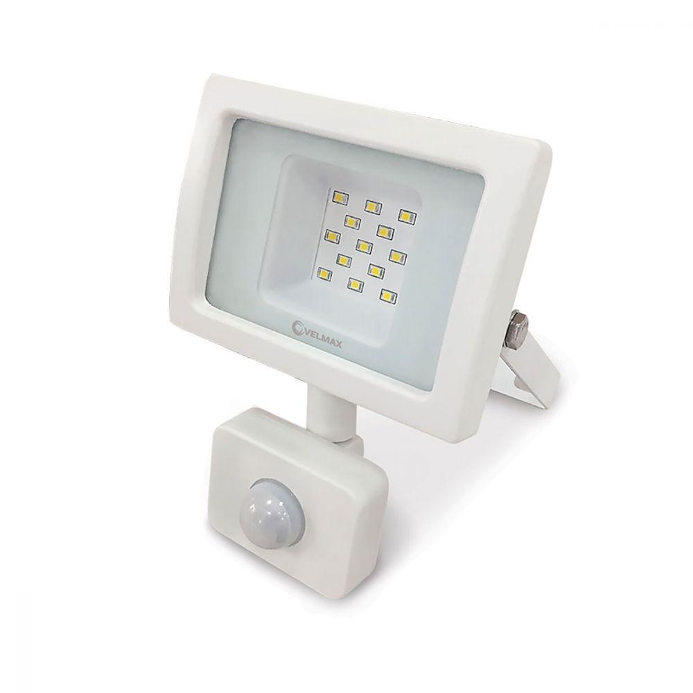 

LED прожектор Velmax с датчиком движения, 10W, 900Lm, 6200K (4428)