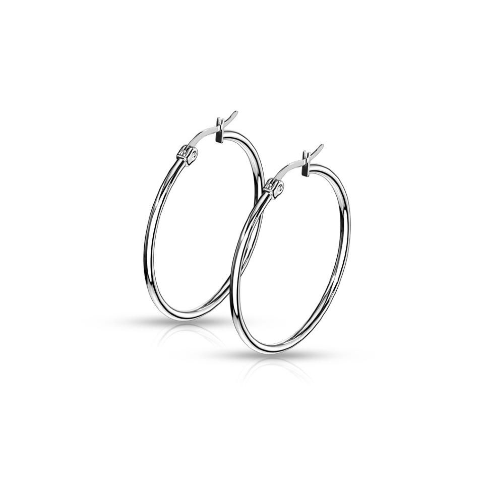 

Серьги-кольца Spikes SEH01x из стали, диаметр от 10 до 75 мм (Металл, 35 мм)