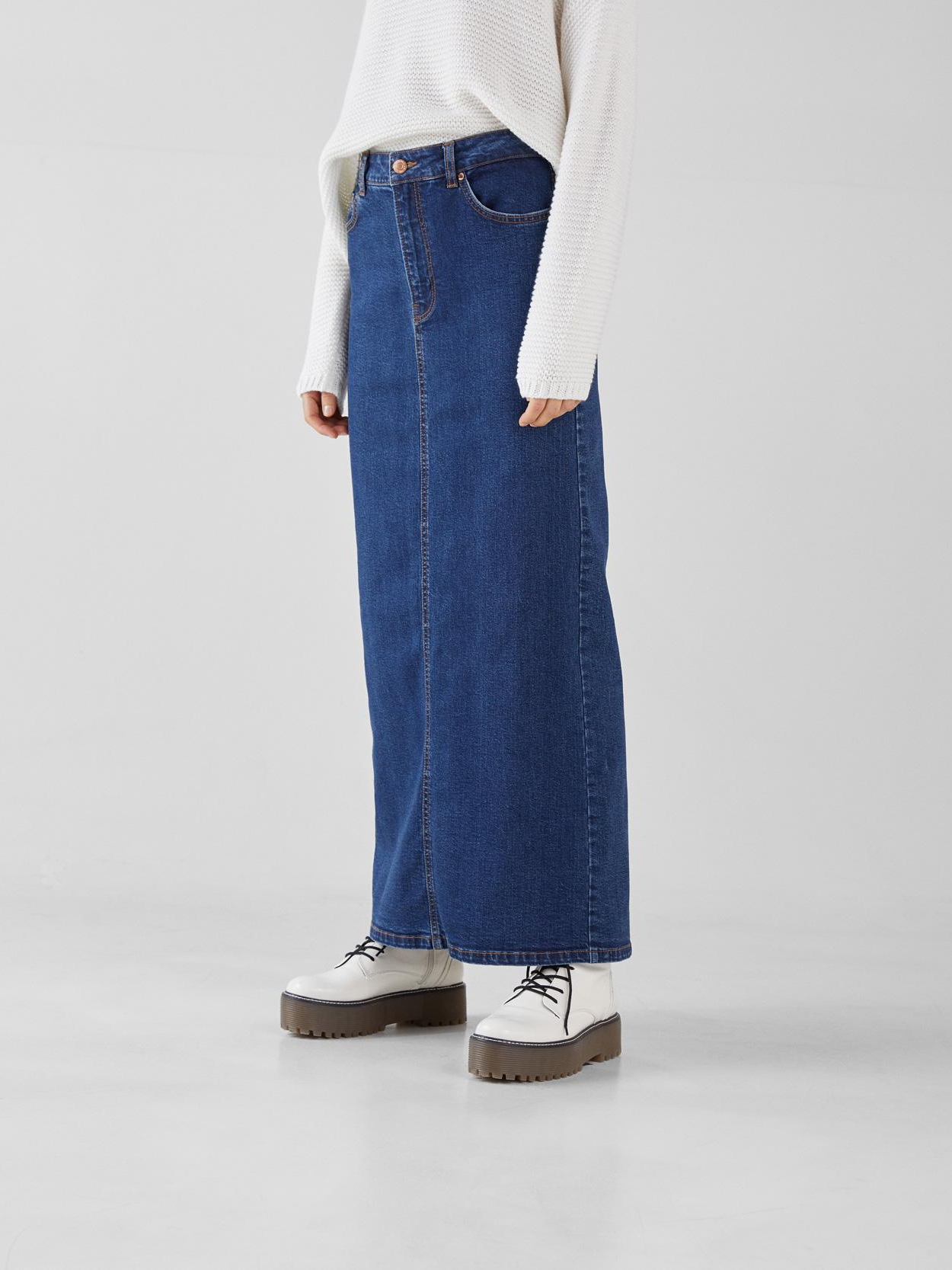 

Джинсовая юбка Bershka 5713/388/400-ACXD 34 Синяя