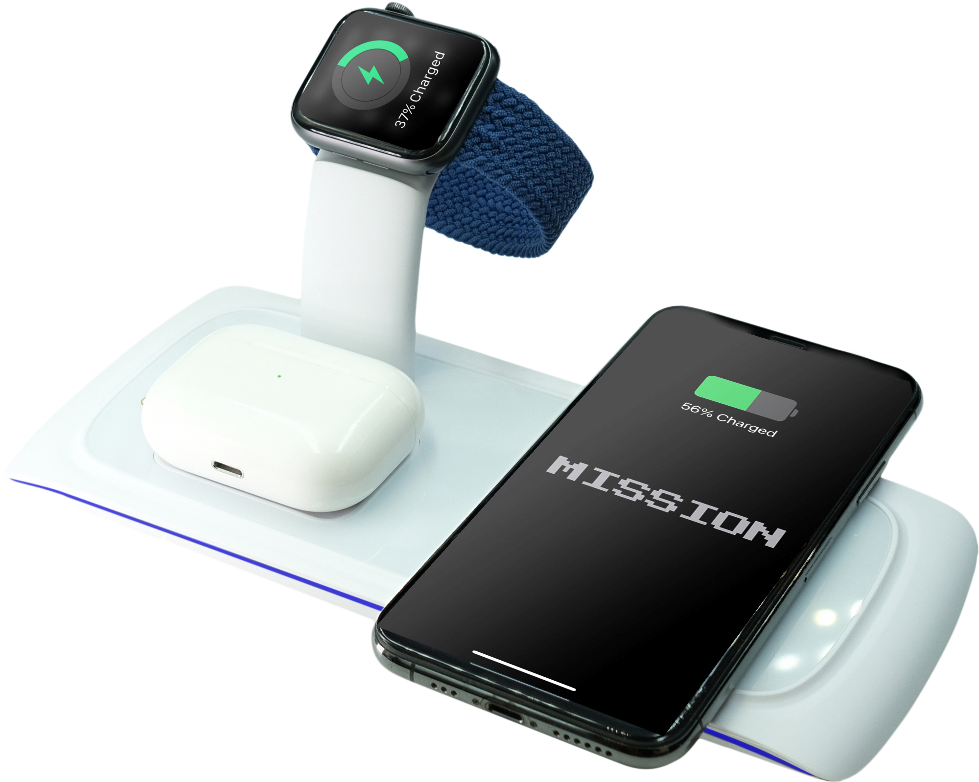 

Беспроводное зарядное устройство Mission Wireless Dock N33 3 в 1 White (Mi-N33wh)