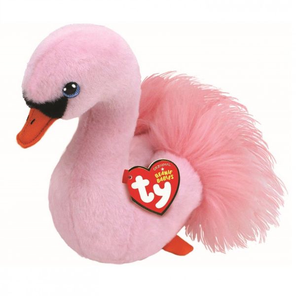 

Дитяча іграшка м`яконабивна Beanie Babies Рожевий лебідь 15см 41034 (2000902490457)