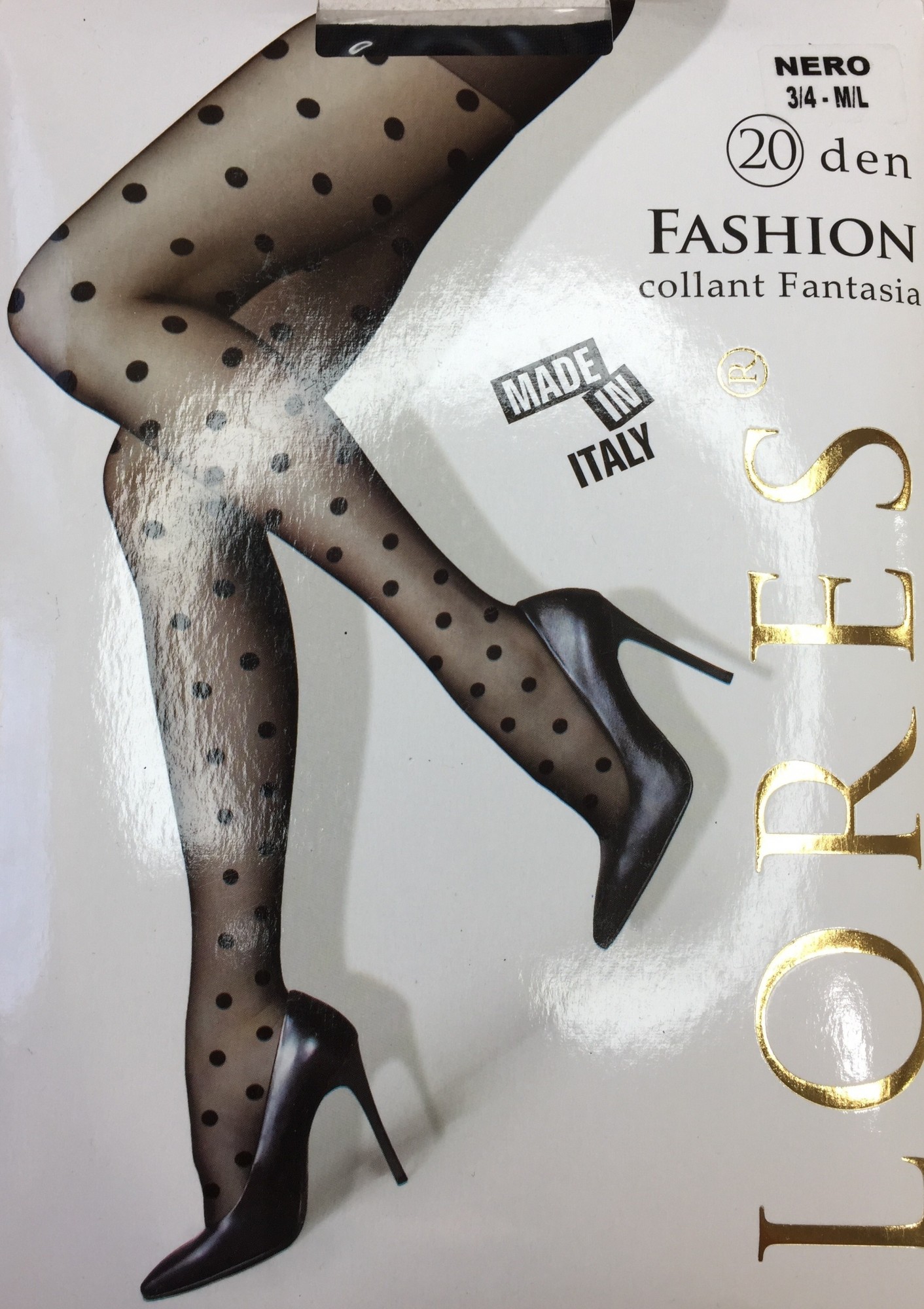

Колготки в горох Lores Fashion Collant Fantasia 20den 3/4 Черные