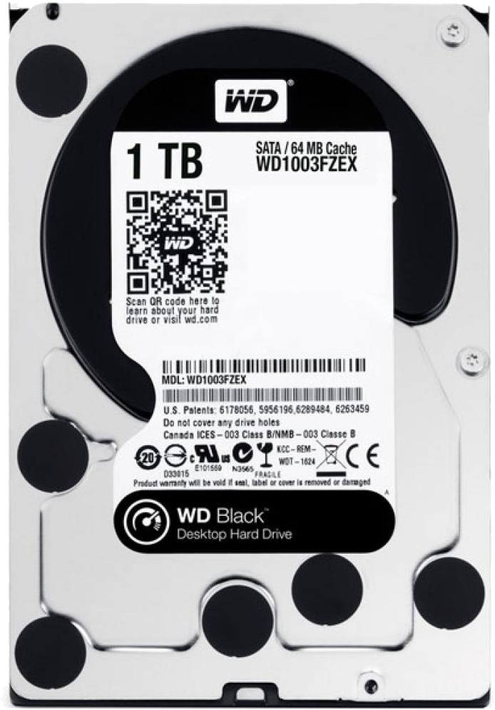 

Жесткий диск Western Digital Black 1TB 7200rpm 64MB WD1003FZEX 3.5 SATA III