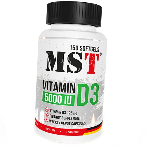 

Витамин Д3, Vitamin D3 5000, MST 150гелкапс (36288006)