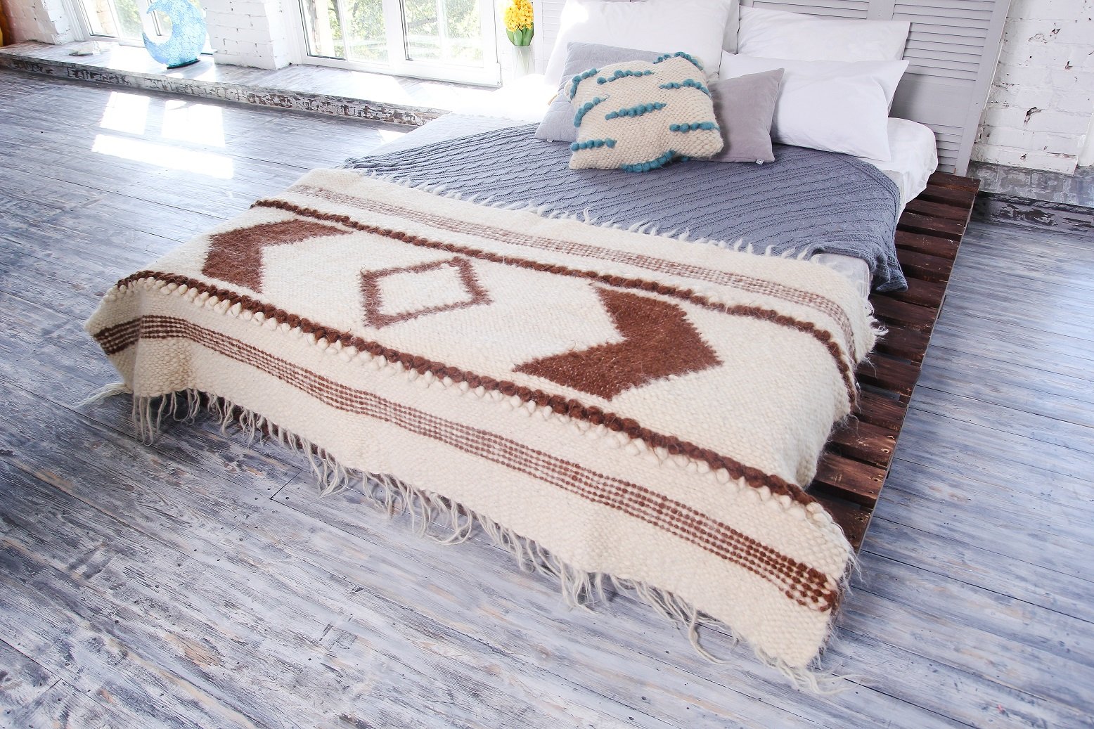 

Маленький шерстяной плед 78 x 82 inch TS decor