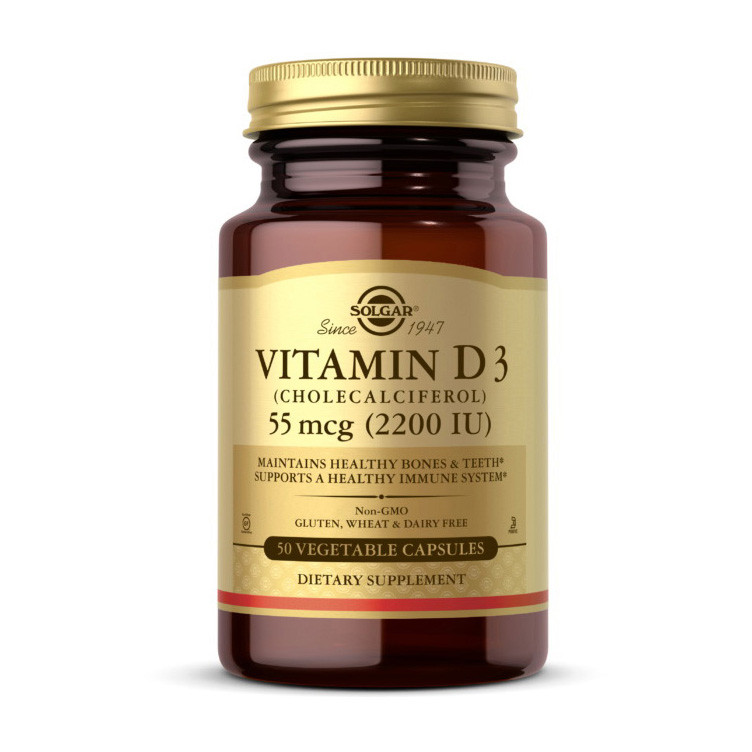 

Витамин D3 (как холекальциферол) Солгар / Solgar Vitamin D3 2200 IU (50 veg caps)