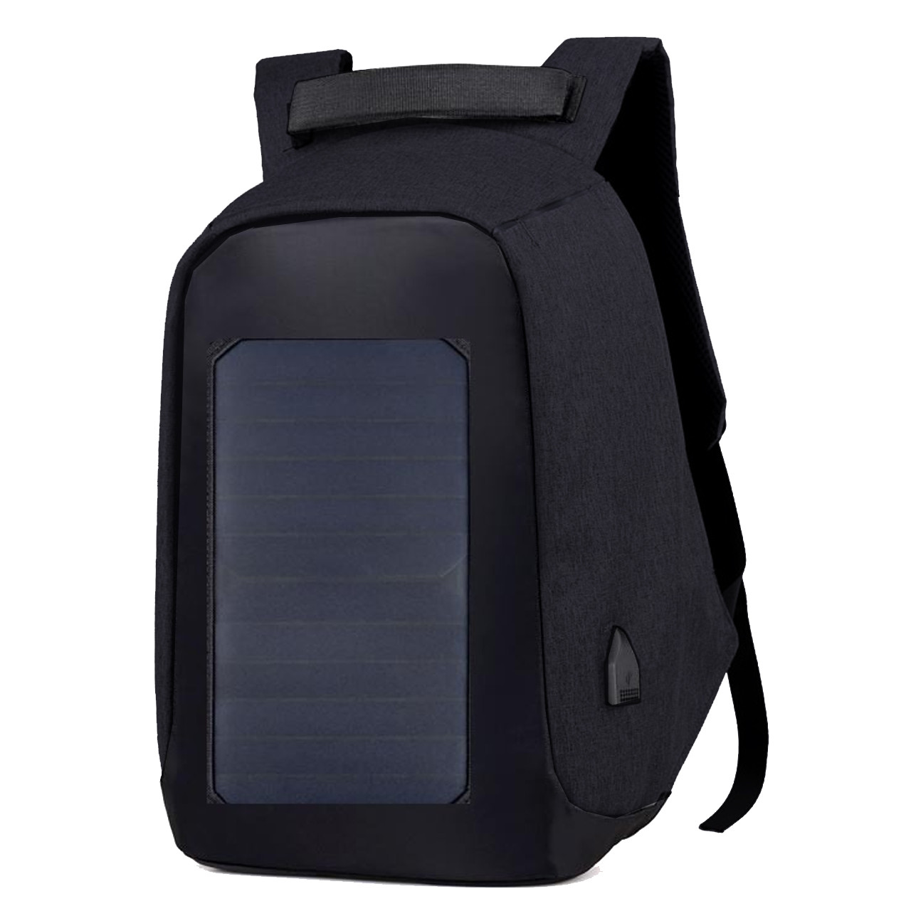 

Рюкзак антивор Eceen ECE-681T Black противоугонный с USB-портом солнечная панель на молнии для студентов