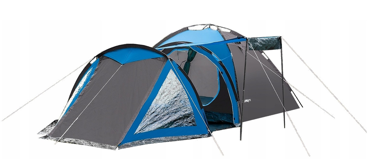 

Палатка 4-х местная Acamper Presto Soliter 4 PRO 3500 мм Серая с синим