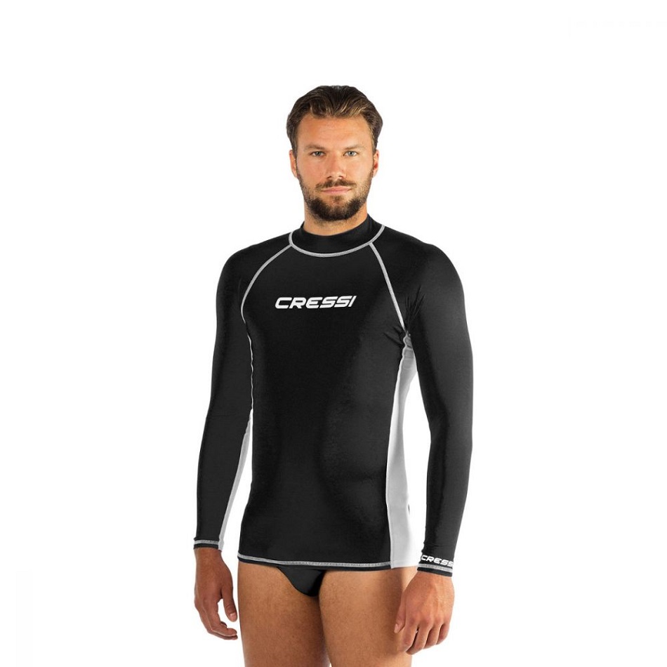 

Реглан Cressi Rash Guard Man черно-белый Черно-белый S