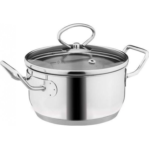 

Кастрюля из нержавеющей стали с крышкой Vinzer 1.2 л.