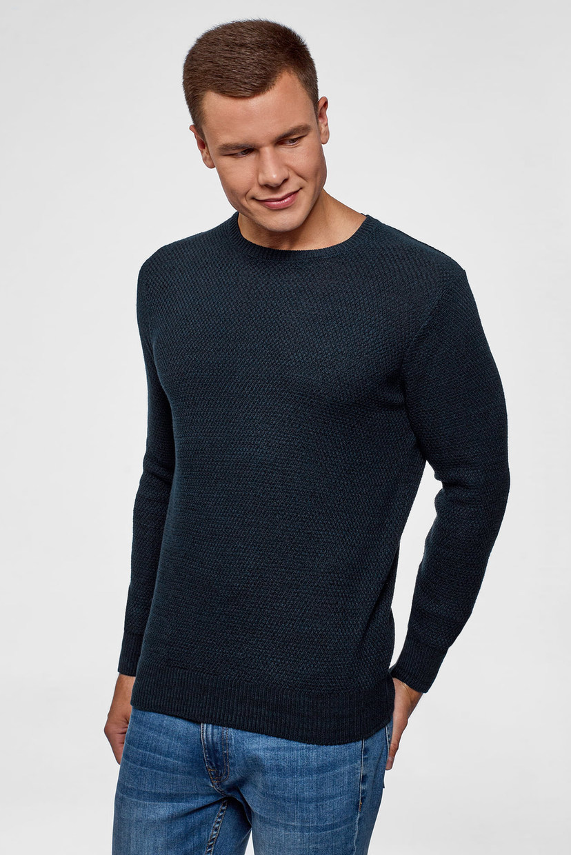 

Мужской синий джемпер Oodji  4L107119M/47106N/2979O, Мужской синий джемпер Oodji M 4L107119M/47106N/2979O