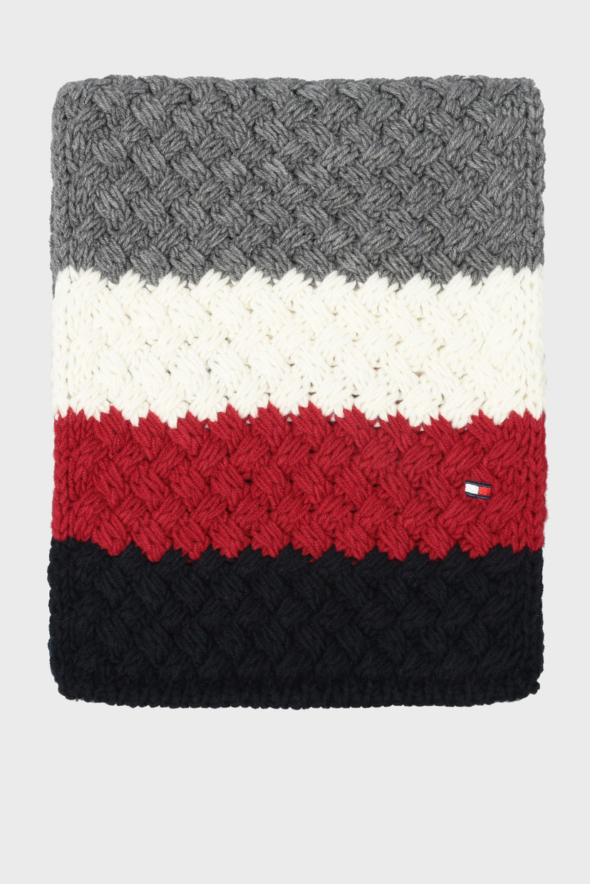

Мужской серый шарф TOMMY BUBBLE Tommy Hilfiger OS AM0AM04042