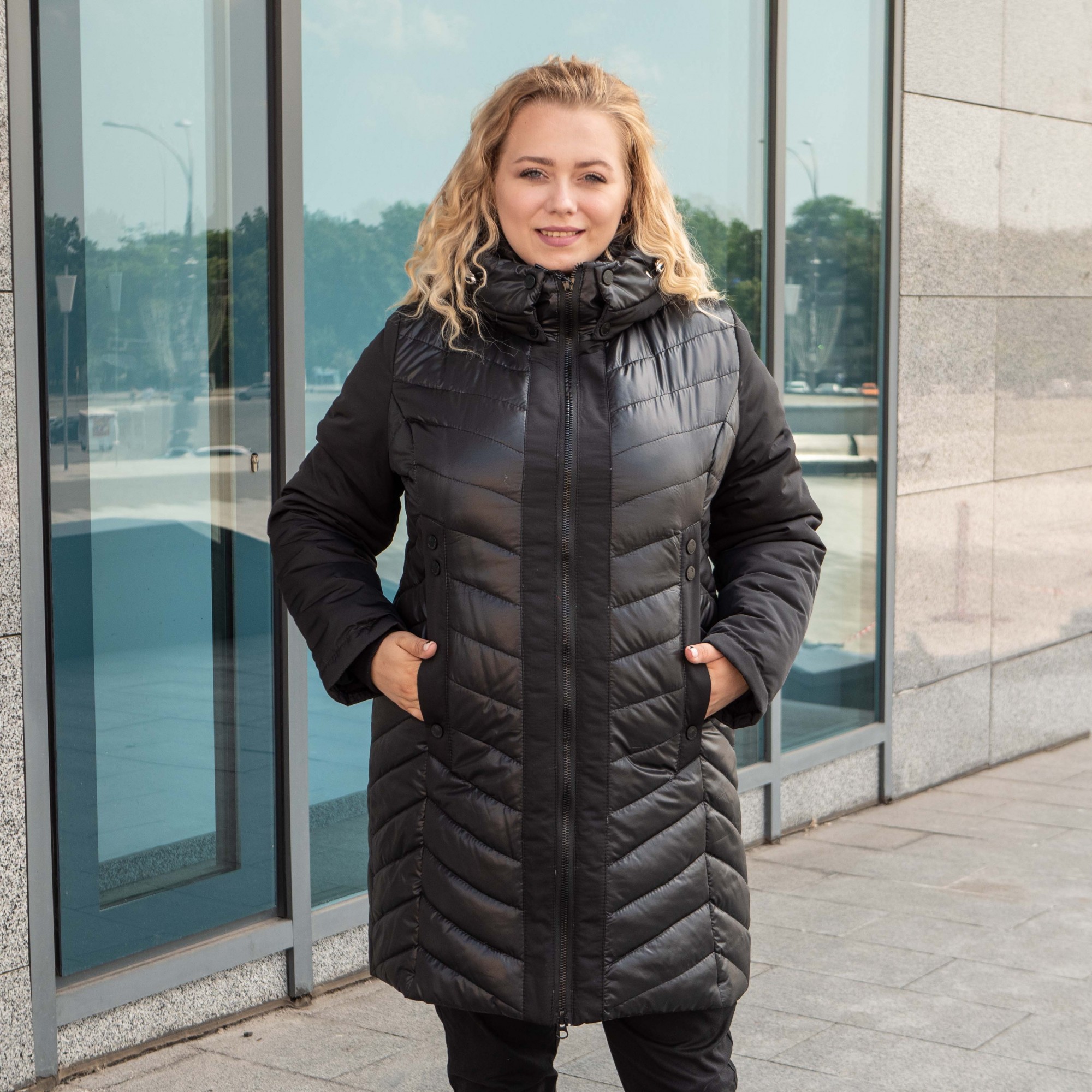 

Осенняя женская куртка большого размера UF-fashion Эрика - sk  черный, Осенняя женская куртка большого размера UF-fashion Эрика - sk 56 черный