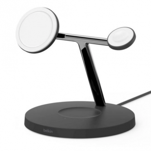 

Зарядная док-станция Belkin BOOST CHARGE PRO 3-in-1 Wireless Charger with MagSafe Black (HPG02 WIZ009ttBK-APL)