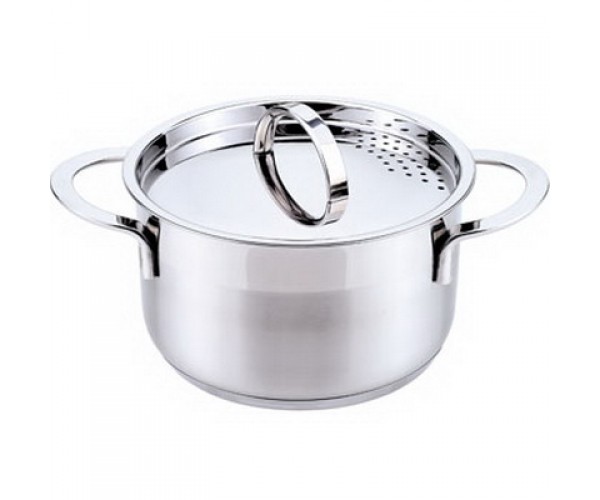 

Кастрюля нержавеющая Maestro с крышкой 24 см 5 л Steel MR-3511-24