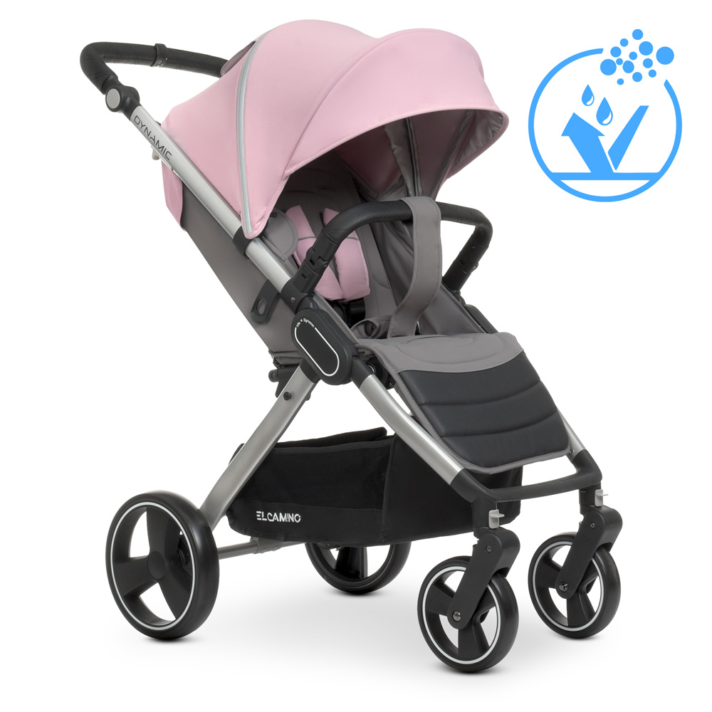 

Коляска детская El Camino ME 1053 DYNAMIC v.2 Pale Pink серо-розовое