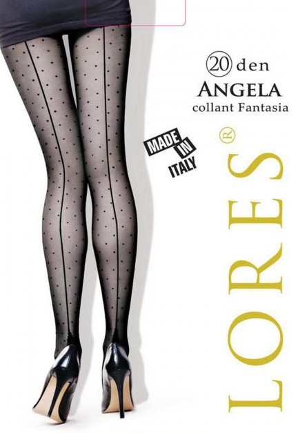 

Колготки в горошек со стрелами Lores Angela Collant Fantasia 20den 1/2 Черные