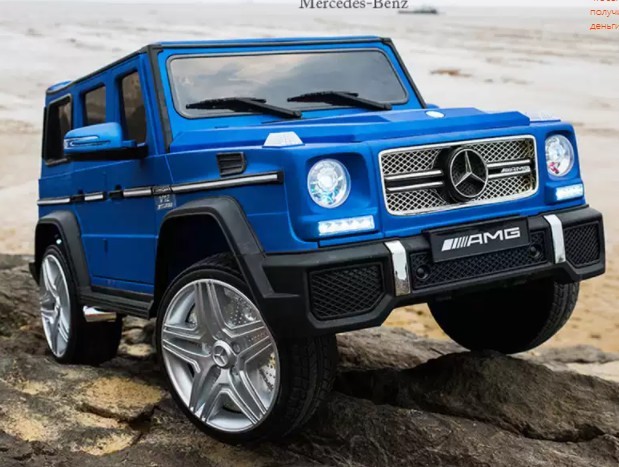 

Детский электромобиль Mercedes Benz G65 AMG Гелендваген мотор 2х35W синий матовый Bambi