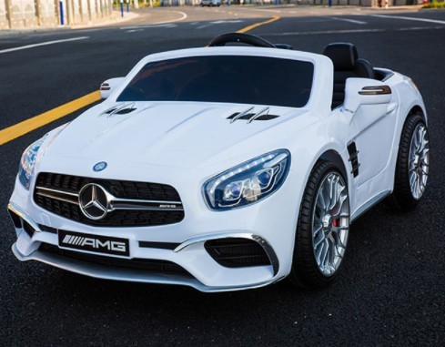 

Детский двухместный электромобиль Mercedes Benz SL65 AMG EVA колёса белый Bambi