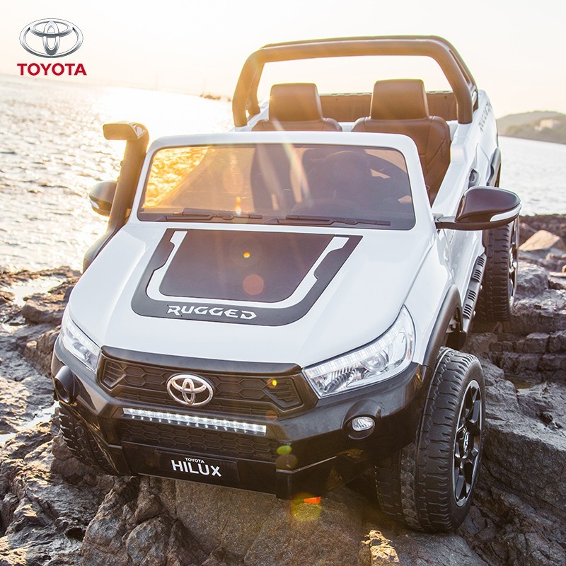 

Детский двухместный электромобиль Джип Toyota Hilux 4WD белый Bambi