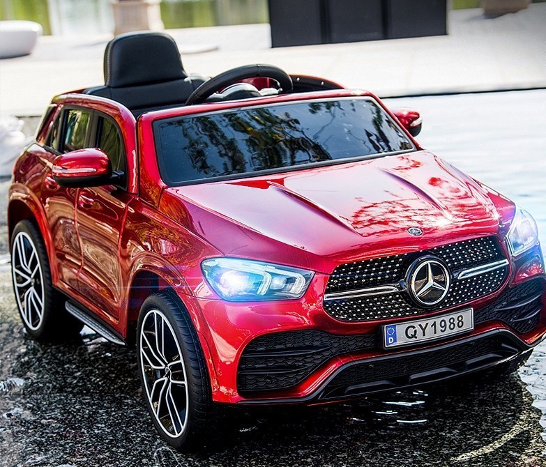 

Лицензированный Детский электромобиль джип Mercedes-Benz GLE450 EVA колеса MP3 красный лак Bambi