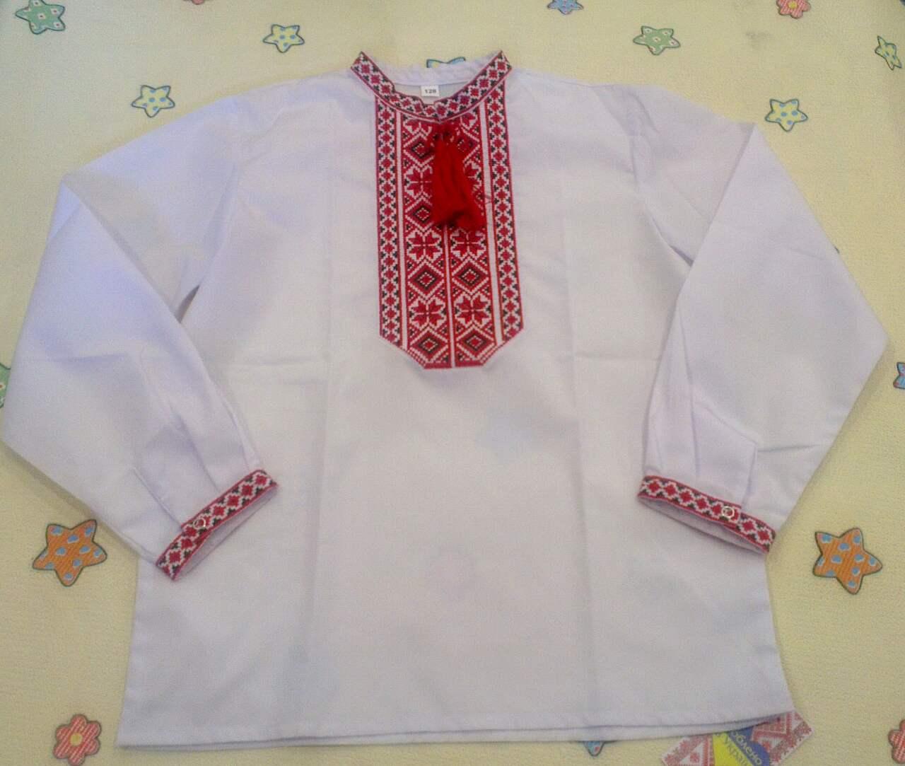 

Рубашка вышиванка для мальчика "Козачок" белый 140