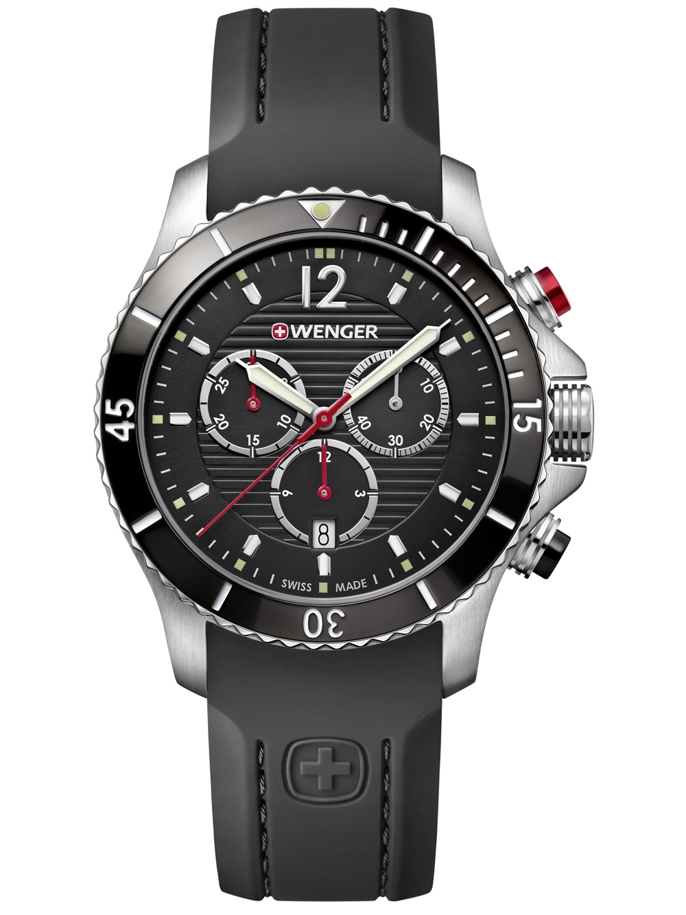 

Часы Wenger 01.0643.108 Seaforce Chronograph 43mm 20ATM