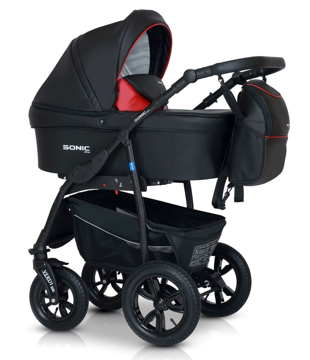 

Коляска VERDI SONIC Plus 3/1 01 black / red (1011430)